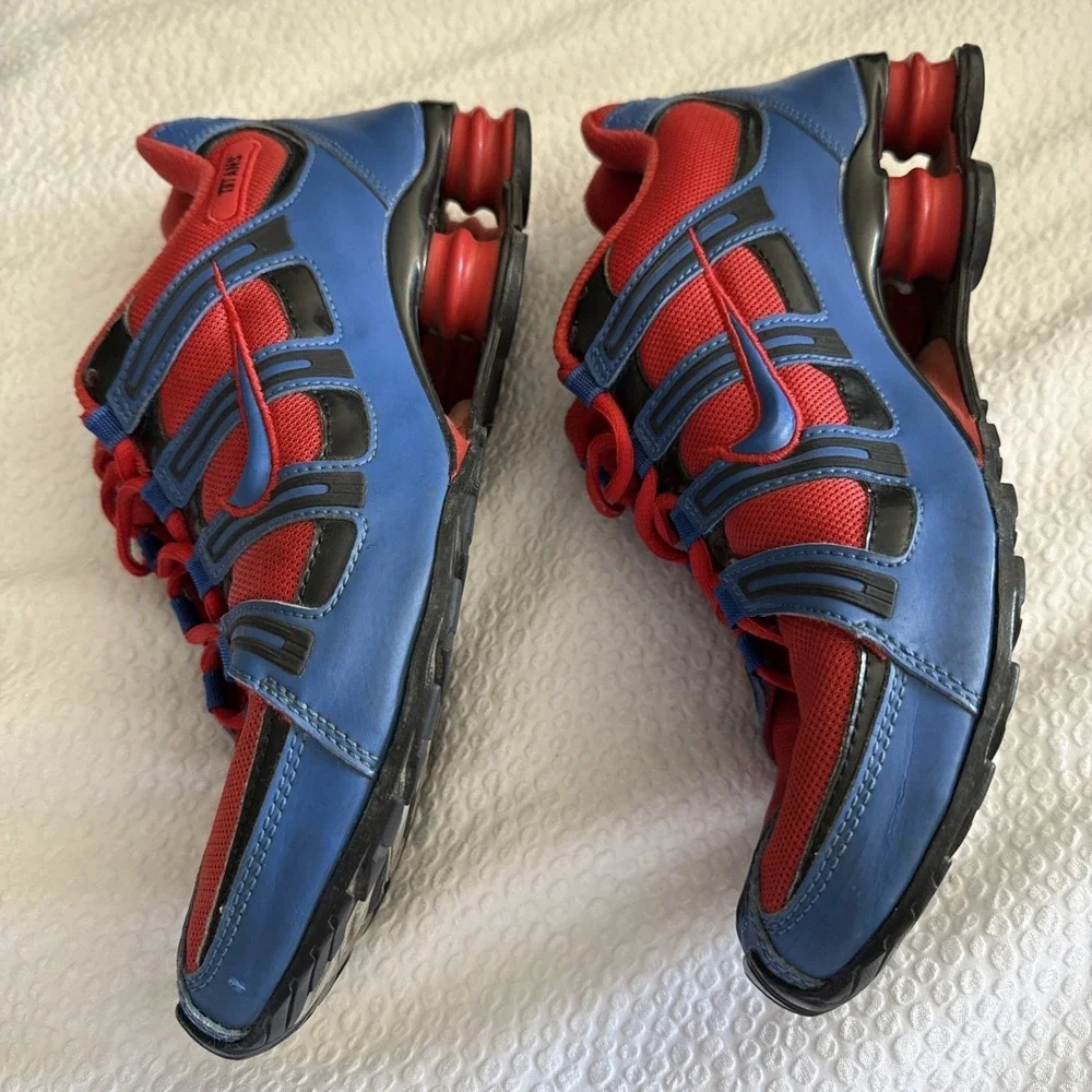 NIKE iD Shox Red And Blue 317649-992 Size 9 US